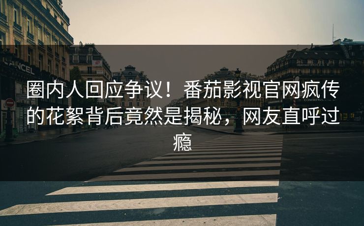 圈内人回应争议！番茄影视官网疯传的花絮背后竟然是揭秘，网友直呼过瘾